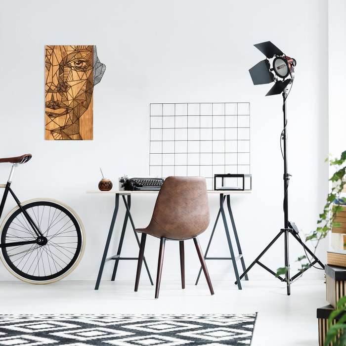 Wallity Nazo Accesorio Decorativo de Pared Negro y Nogal
